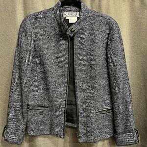Carlisle Woman’s Black and White Herringbone Jacket